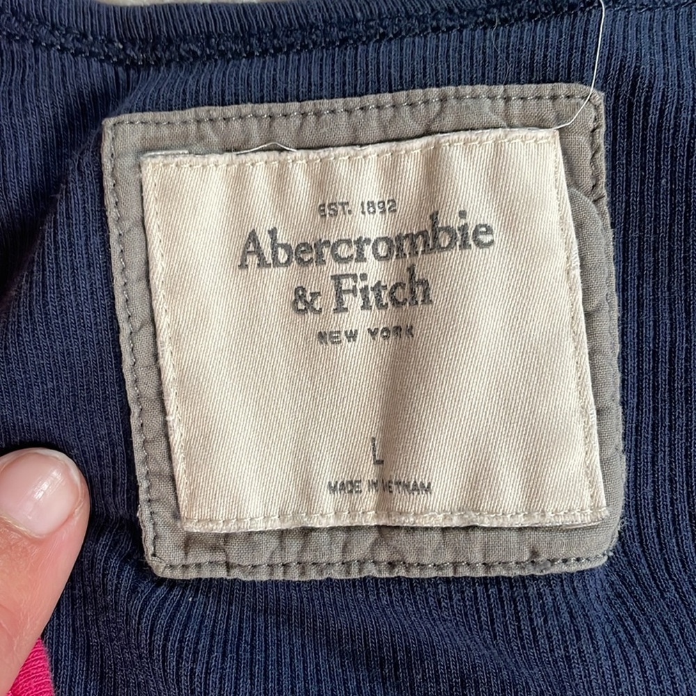A&F- 3 LONG Style Racerback Tanks- Sz Lrg- Pink/Navy/Royal Blue-*Flawed* - Picture 15 of 16